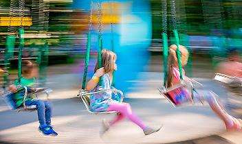 Children on a carousel