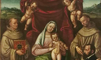 La Madonna con Bambino, santi e donatore di Giuseppe Giovenone il Giovane