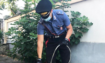 La bombola rinvenuta dai carabinieri