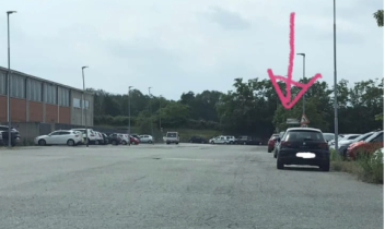 Una delle auto multate (foto da Facebook)