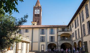 Il cortile della casa di riposo fontanettese