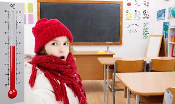 La scuola di Lusigliè al freddo