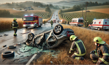 Auto precipita da quattro metri: due feriti sulla Provinciale