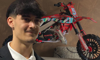 Francesco Montinaro e la sua Honda