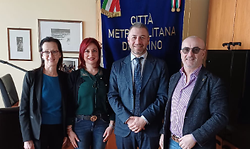 Nella foto gli Amministratori di La Cassa con il vicesindaco metropolitano