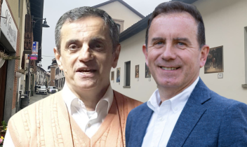 L'ex sindaco Maurizio Fariello e il sindaco Vittorio Rocchietti