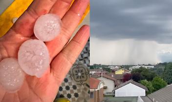Grandine e pioggia