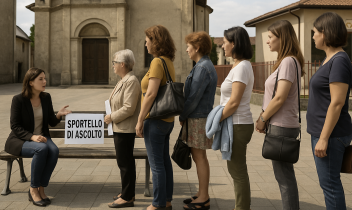 Alla panchina dell'ascolto di Monasterolo si forma la fila per parlare con la vicesindaca