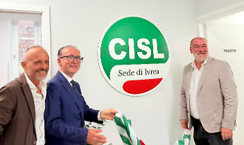 Nuova sede Cisl a Ivrea, corso Nigra diventa presidio sociale e sindacale