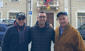 Il sindaco di Ceres con Andrea Vuolo e il tecnico di Meteo Torinodi Ceres