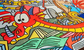 Colori, sorrisi e inclusione: il nuovo murale accoglie i lettori alla Biblioteca di Montalto Dora