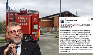 La scuola evacuata, il post del Comune e il sindaco Luca Torella