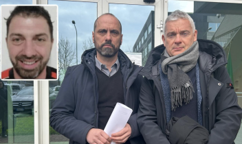 Davide Rossetto con l'avvocato Celere Spaziante. Nel riquadro, Luigi Rossetto