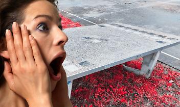 Vandalizzano un tavolo 