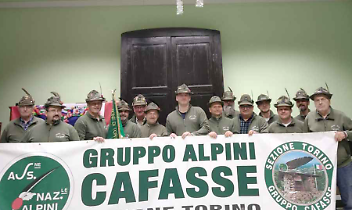 I soci del Gruppo Alpini di Cafasse