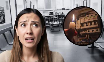 Ospedale di Ivrea al buio