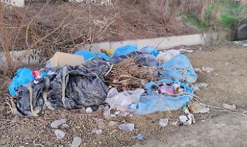 Una delle tante discariche abusive sulla strada per Pratoregio