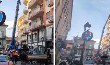 Le fotografie del cantiere allegate all'interrogazione