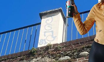 Nuovo sfregio in centro a Castellamonte: dopo la stazione imbrattato Palazzo Botton