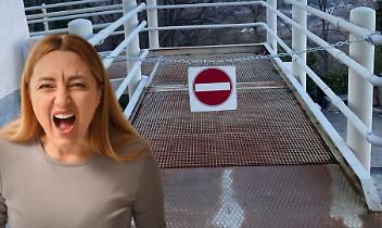 Santuario di Belmonte, rampa per i disabili chiusa con le catene: scoppia la polemica