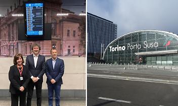 Treni e aerei sempre pi&ugrave; connessi: nuovi monitor tra Porta Susa e aeroporto di Torino