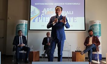 Alberto Cirio questa mattina a Casale Monferrato