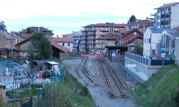 Cuorgn&egrave; I binari nella stazione ferroviaria