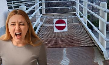 Santuario di Belmonte, rampa per i disabili chiusa con le catene: scoppia la polemica