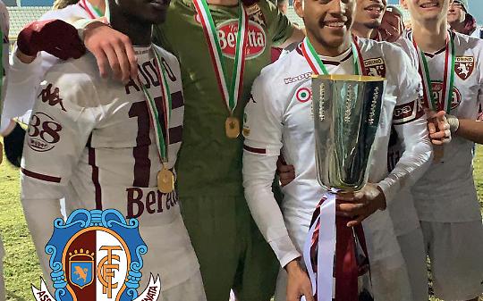 Giocatori presenti al Museo del Grande Torino a Grugliasco per l’esposizione della Supercoppa Primavera.