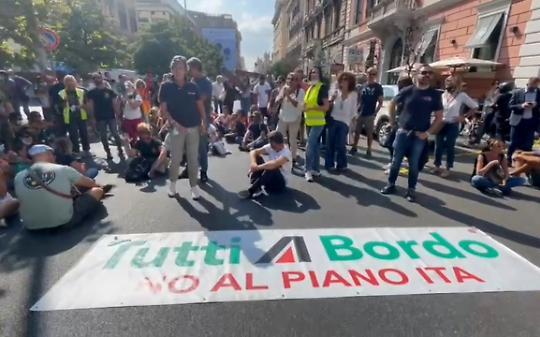 Roma. Manifestazione dei lavoratori di Aliatalia (VIDEO)