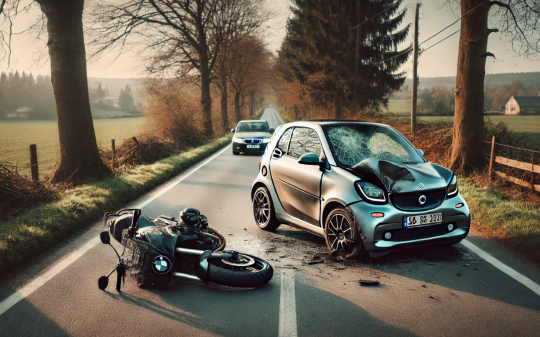 La scena dell'incidente