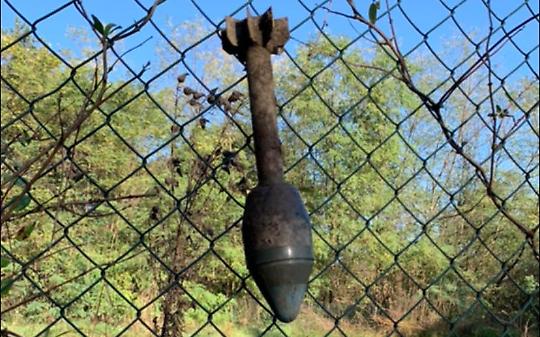 L'ordigno bellico ritrovato