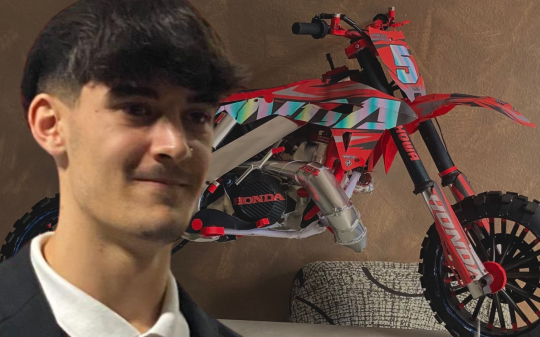 Francesco Montinaro e la sua Honda