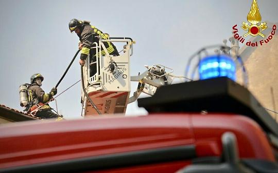 Incendio in una villetta