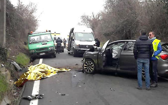 La terribile scena dell'incidente