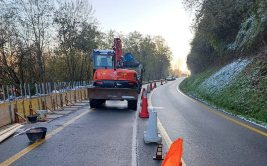 Castagneto Po, la Città metropolitana interviene sulla SP 590: 870 metri messi in sicurezza