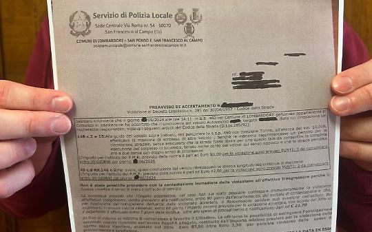 Scandalo multe in Canavese, parla un automobilista: "Non mi hanno voluto dare spiegazioni"