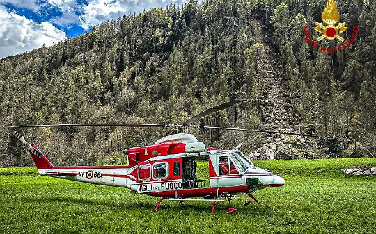 Chialamberto, frana sul sentiero