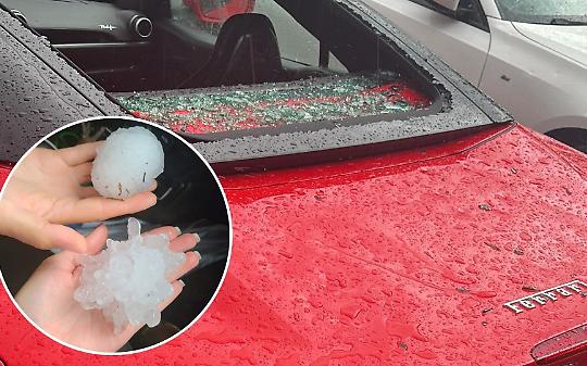 Temporali e grandinate devastano il Canavese: auto distrutte e strade invase dal fango