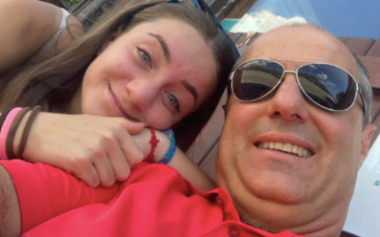 Massimo Monticone con la figlia Simona