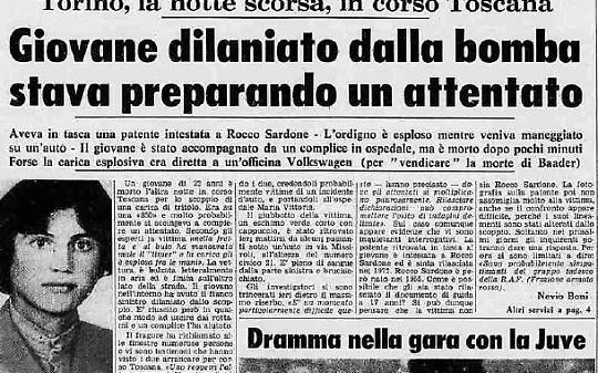 Rocco Sardone. Una fine da anni di piombo.