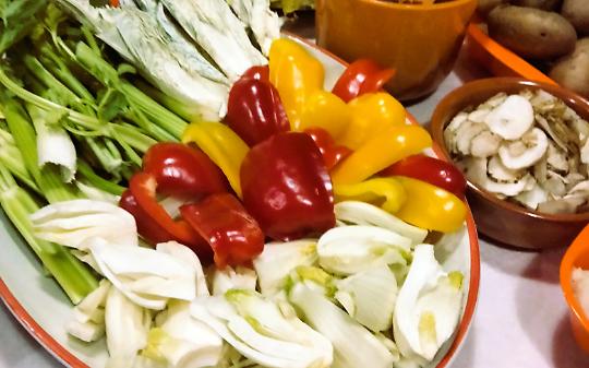 Ingredienti del pranzo condiviso