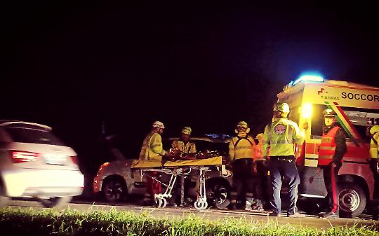 Brutto incidente a San Giorgio. Un ferito grave. Atterra l'elisoccorso