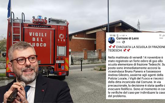 La scuola evacuata, il post del Comune e il sindaco Luca Torella