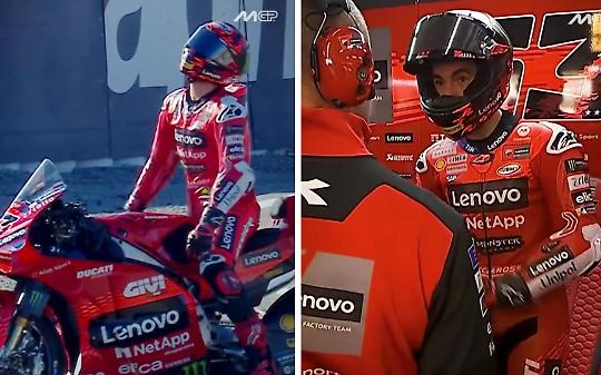 Errore clamoroso in Ducati, Bagnaia sbraita: «Vi siete dimenticati di fare benzina»