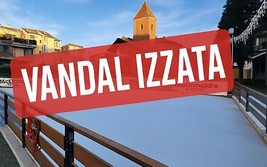 Vandali ad Alpignano, danneggiato l’impianto della pista di pattinaggio a poche ore dall’inaugurazione
