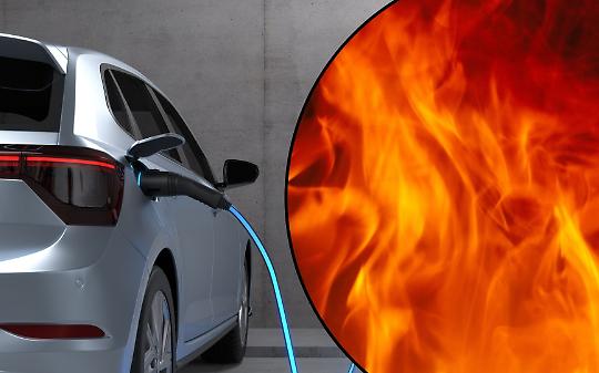 Principio d&rsquo;incendio su un&rsquo;auto elettrica in ricarica: evacuata una concessionaria a Rivoli