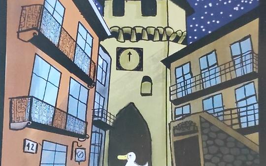 Tavoletta realizzata da Emma Congiu, allieva di "Punto Arte" di Ciri&eacute; 