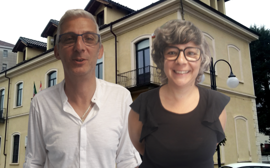 Il sindaco Carlo Oddi con la Vicesindaca, Valentina Tibaldi