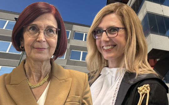 La Procuratrice Gabriella Viglione (a sinistra) e la presidente del Tribunale Antonia Mussa 